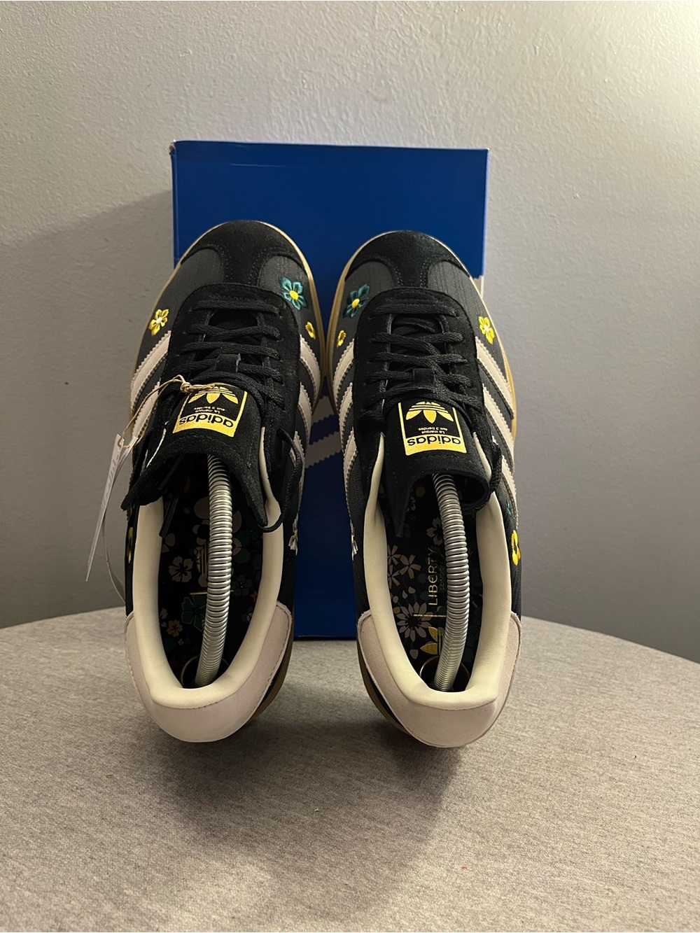 Adidas x Liberty London Gazelle Bold 'Black Floral' Women's Shoe Size 9 IH1922 - Picture 8 of 12